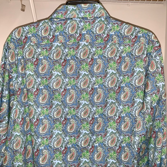 Daniel Cremieux Pearl Snap Paisley Shirt Large - Picture 7 of 8
